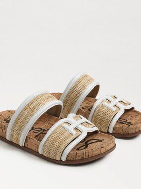 NWT Sam Edelman Rowan Women's Shoes Dark Natural/Bright White : 8.5 M, Leather